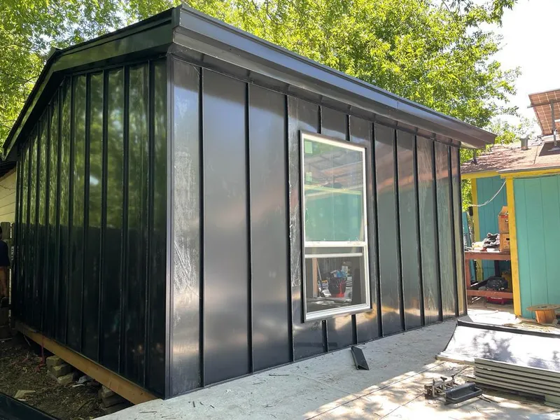 Black standing seam metal wall panels for Metal Roof Installation in Allamuchy