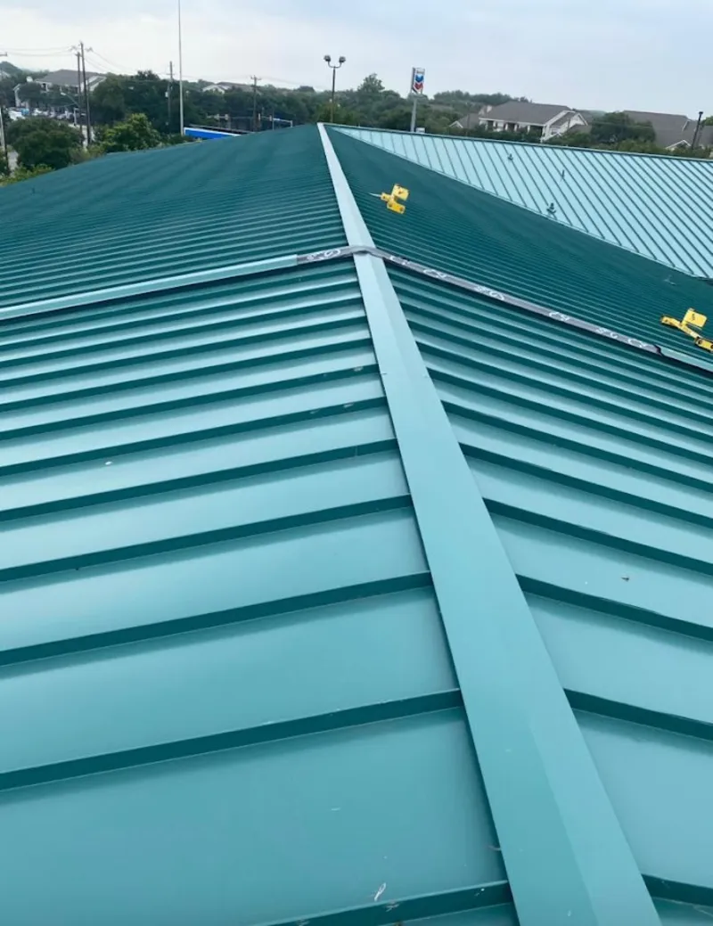Green commercial metal roof ridge and valley for Metal Roof Repair in Allamuchy
